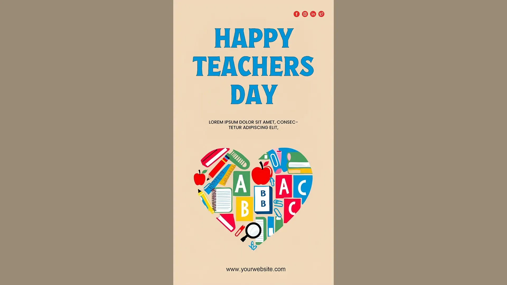 Love for Learning Teachers Day Wishes Card Instagram Story image